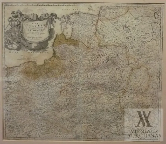 Johannas Baptistas Homannas (Johann Baptist Homann) – Regni Poloniae Magnique Ducatus Lithuaniae Nova et Exacta tabula ad mentem StarovoleÃ¿ deferipta ((Lenkijos Karalystė, Lietuvos Didžioji Kunigaikštystė))