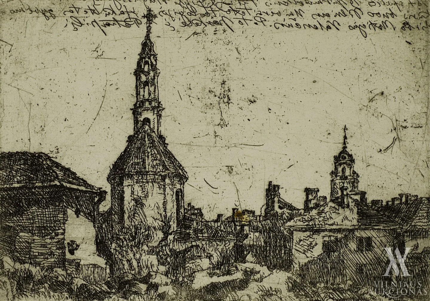 Petras Repšys – 5 ofortai iš ciklo „Vilnius“ 