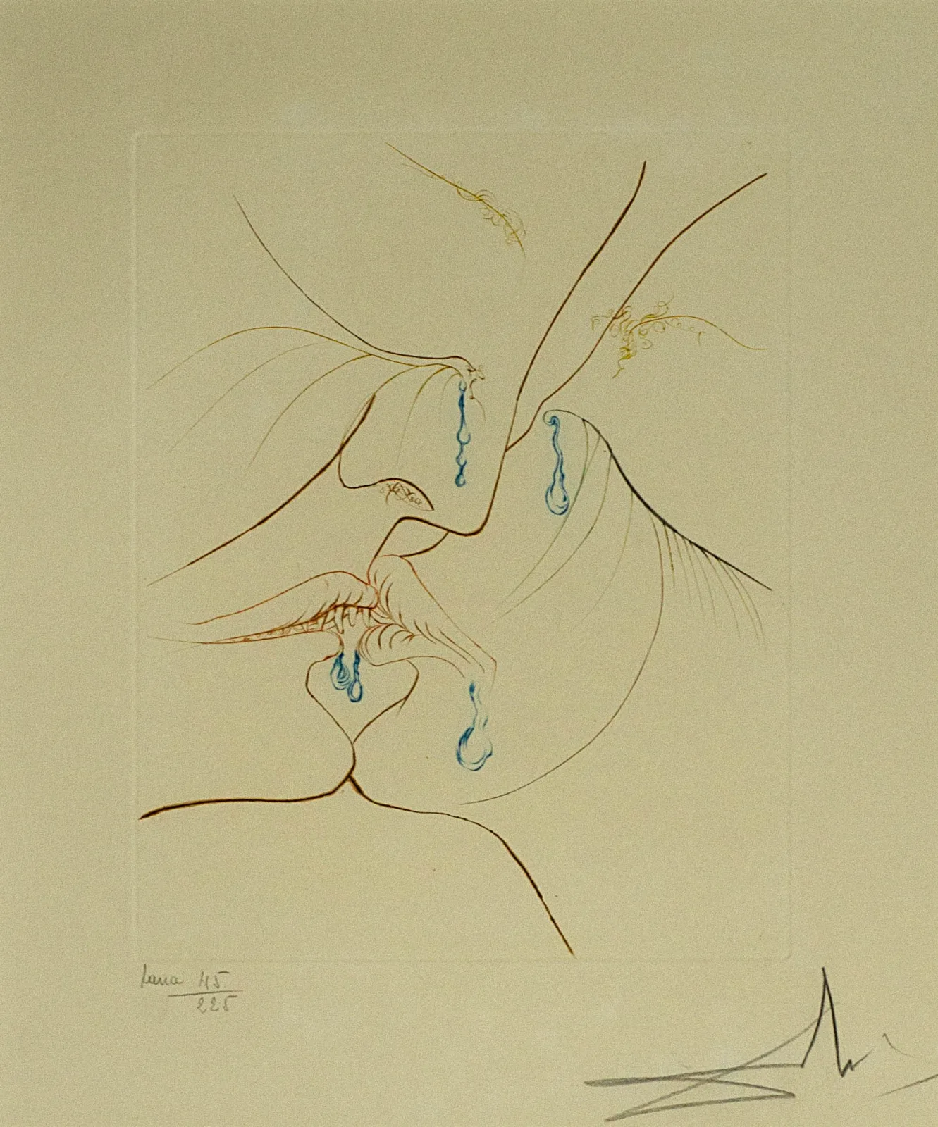 Salvadoras Dali (Salvador Dali) – Bučinys. Iš ciklo „Žemiškasis rojus“ | Le baiser, „Le Paradis Terrestre“