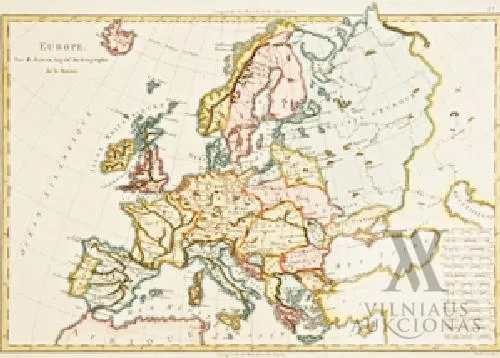 Rigobertas Bonne'as (Rigobert Bonne) – Europos žemėlapis (Europe. Par M. Bonne, Ingénr. Hydrographe de la Marine.)