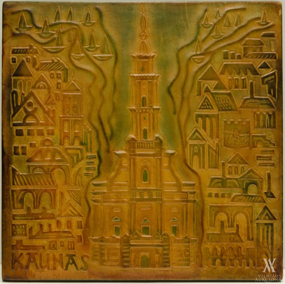 Kombinatas „Dailė“ (gamintojas) – Dekoratyvinis pano „Kaunas”