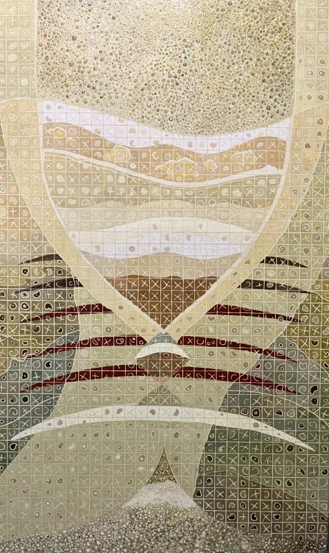 Birutė Stančikaitė(g. 1952) Gyvenimas. Iš ciklo „Su šviesa“ VIII 2005-2007, drb., aliejus, 150 x 90 cm