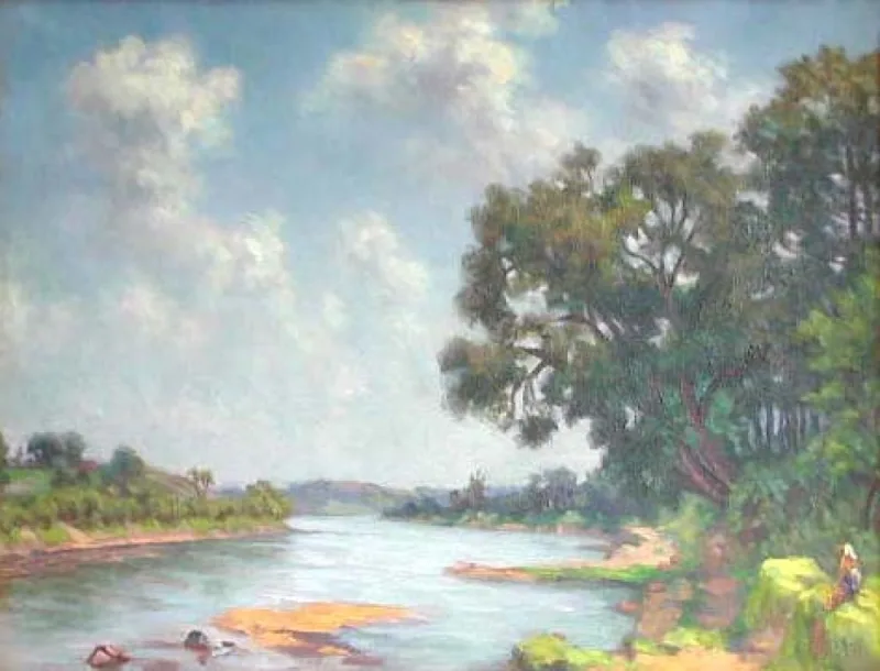 NEMUNO KRANTAI BIRŠTONO/ALYTAUS APYLINKĖJE, 1935, drb., al., 46 x 62, signuotas