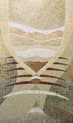 Birutė Stančikaitė(g. 1952) Gyvenimas. Iš ciklo „Su šviesa“ VIII 2005-2007, drb., aliejus, 150 x 90 cm
